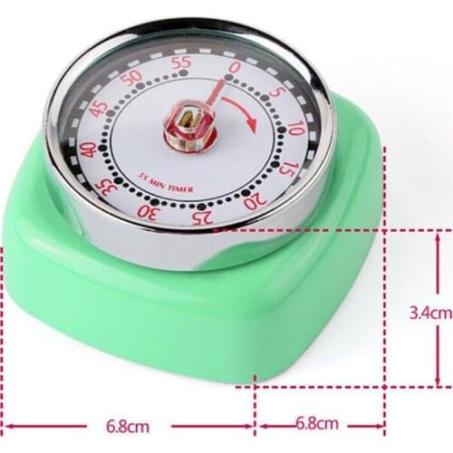 Kitchen Timer 60 Minute Timing Magnetic Countdown Timer Reminder Metal Mechanical Timer Management for Home Baking Cooking