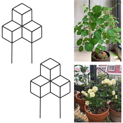 Garden Metal Trellis, 2Pcs Climbing Plant Support Trellis, Used for Indoor and Outdoor Potted Plants to Climb Vines