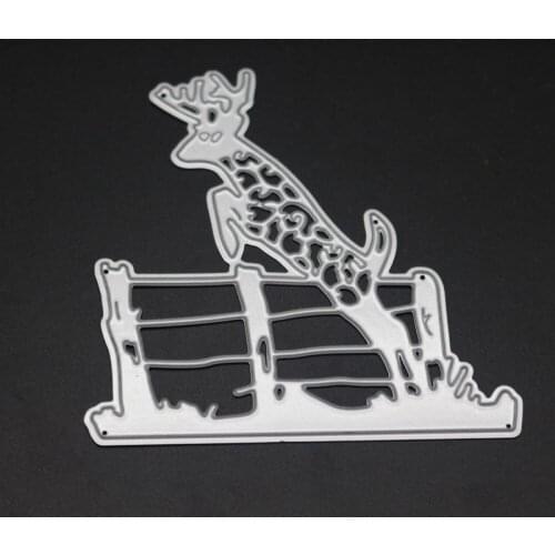 Deer Fence Metal Cutting Dies Grassland Decoration Stencil Die Christmas Scrapbooking Embossing Stamps And Dies 2019 New Craft