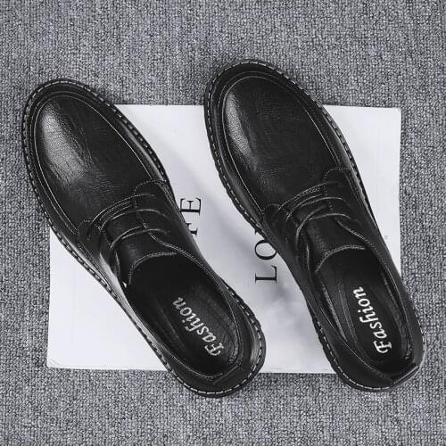 2021 Hot Sale Brand Men Shoes Comfy Lace-up Spring & Autumn Shoes Man Casual Shoes Men Luxury Leather Breathable Shoes