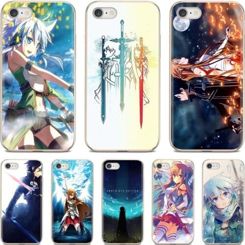 Phone Soft Case Sword Online Kirito Asuna SAO For Samsung Galaxy A10 A40 A50 A70 A3 A5 A7 A9 A8 A6 Plus 2018 2015 2016 2017