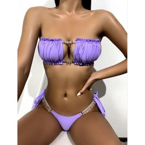 MYTENG Swimwear With Rhinestones