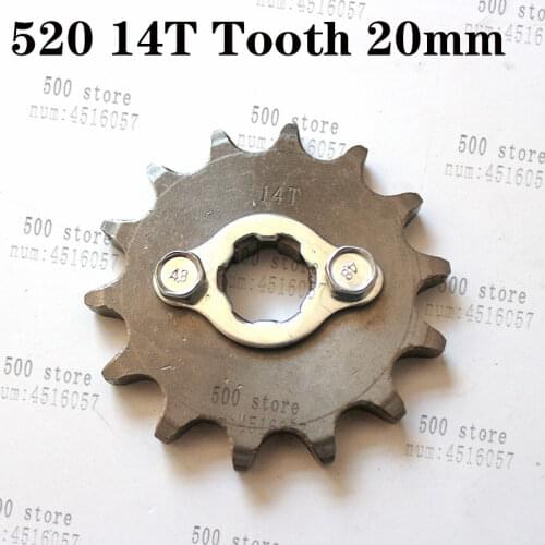 Newest high quality Front Engine Sprocket 520 14T Tooth 20mm ID fit ATV Quad Dirt Pit bike Buggy Motorcycle part
