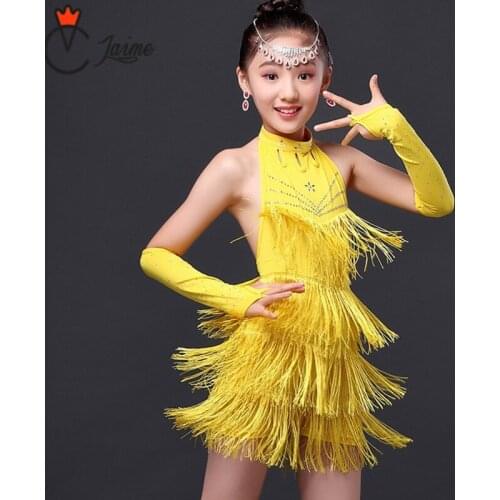 5-8 years Children Dance Dress Kids Latin Dance Dresses Cute