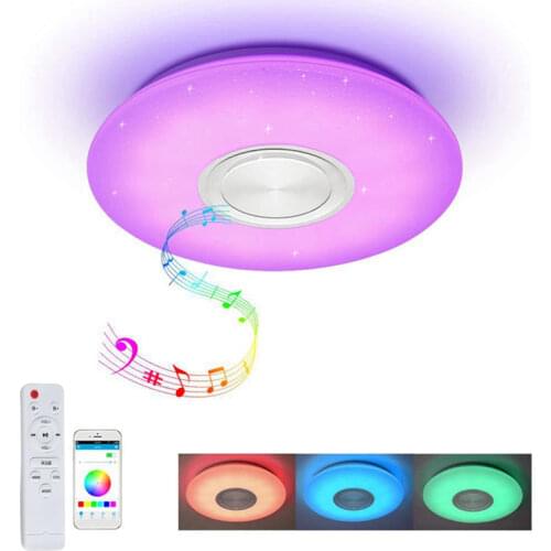 24/36/60W RGB Dimmable Music Ceiling Light with Remote App Bluetooth Control Ceiling Light Office Home Room Decor Lighting