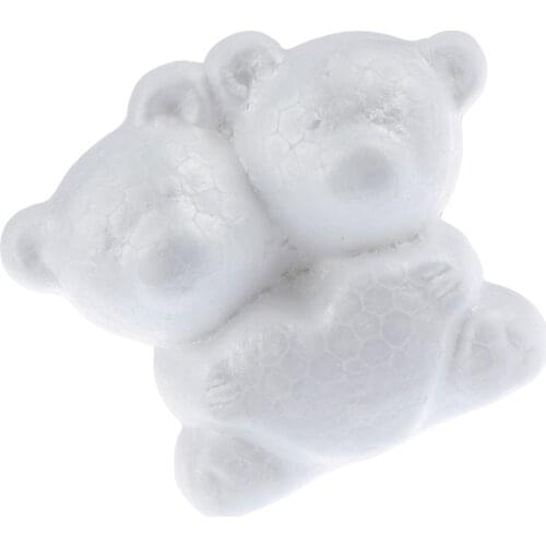 Foam Ball Siamese Love Flower Bear Shaped High Quality White Polystyrene Foam Ball Diy Christmas Gift