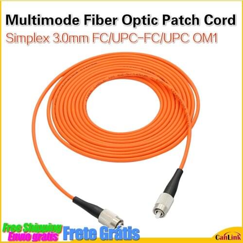 Simplex 3.0mm FC/UPC - FC/UPC OM1 Multimode Fiber Optic Patch Cord 1pcs/lot MM FC UPC Jumper 2.0/3.0mm