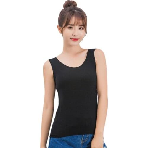 Women T-Shirt Tank Tops Casual Thin Light Basic Style Sleeveless V-neck Seamless Camisole Vest
