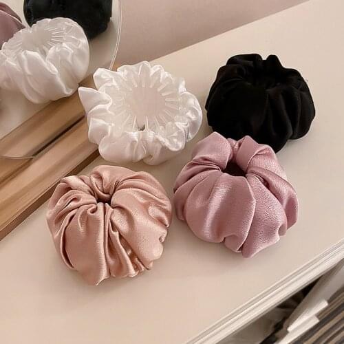 Women Hair Bun Maker Hair Claw Horsetail Buckle Hair Clip Bird Nest Expanding Female Ponytail Holder Oversize Hair Scrunchies