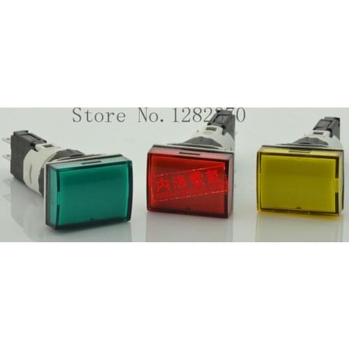 [ZOB] Imported original 16mm LED rectangular XB6DV * BB 12V~ 24V --10pcs/lot