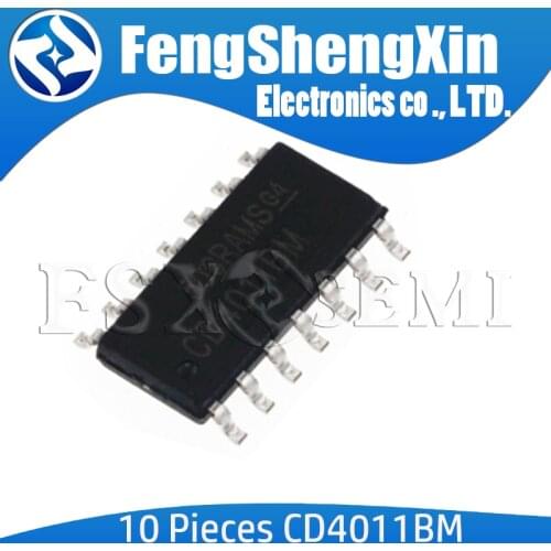 10pcs/lot CD4011BM SOP-14 CD4011 CD4011BM96 SOP CMOS NAND GATES IC