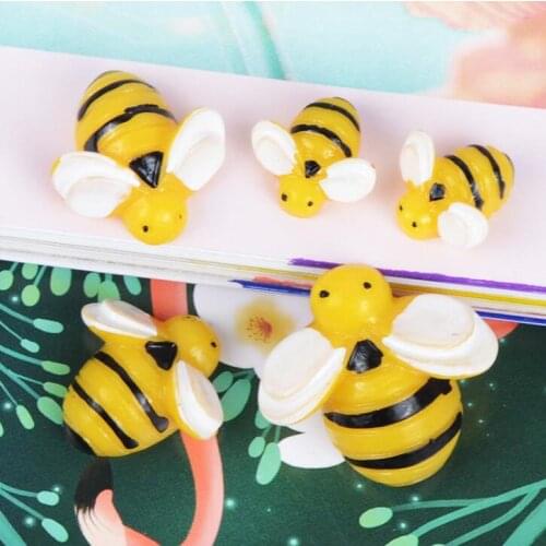 10pcs/lot Flat back resin bee kawaii cabochons for Mobile phone DIY Hat hair decoration