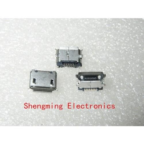 100pcs Micro USB 5P,5-pin Micro USB Jack,5Pins Micro USB Connector Tail Charging socket mini USB