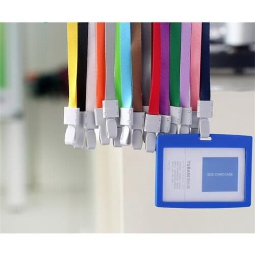 86x54mm ID Card Holder Horizontal Vertical With Original Lanyard For Students Business Staff