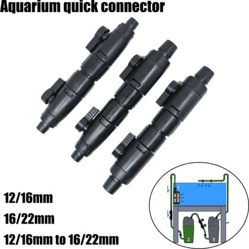 Aquarium Filter Barrel Quick Connector Fish Tank Filter Water Pipe Quick Separation Joint Reducer Joint Water Flow Adjustment