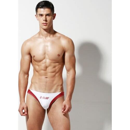 Desmiit Brand Swimsuit Sexy Mens Swim Briefs Low Rise Mens Swimwear Swimming Trunks Beach Bathing Suit Shorts Man