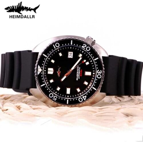 HEIMDALLR Mens 200m Diver Watch Sapphire Crystal Japan NH35A Automatic Movement Wrist Watch Waterproof Mechanical Watch
