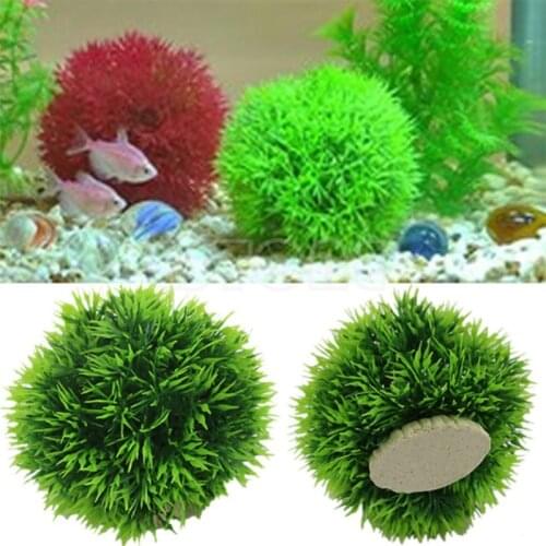 Aquarium Plants Decoration Simulation Plastic Grass Ball Fish Tank Background Decor Water Weeds Ornament Aquarium Fishes Plants