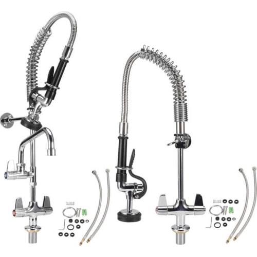 G1/2 Brass Commercial Water Faucet Set 360 Degree Rotation Pull Down Sink Tap For Home Kitchen Bar