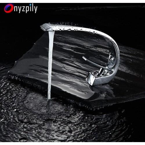 Chrome Kitchen Faucet Sink Tap Single Handle Single Spout "C" Shape Design Vanity Mounting Mixer Faucet Hot Cold Water