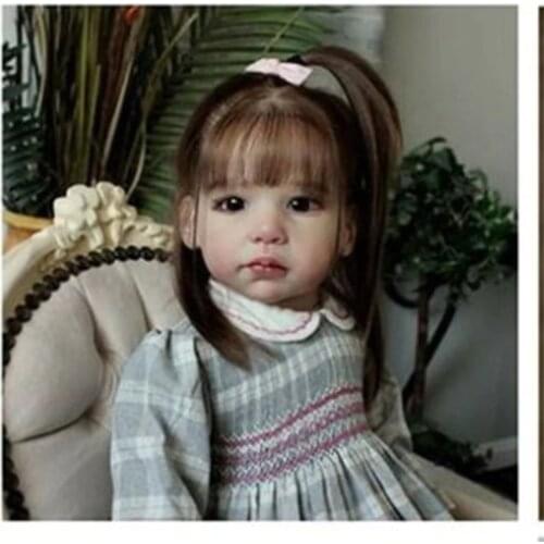 70CM huge doll kit 28inch bebe reborn toddler Lilly Reborn baby Vinyl Doll Kit unfinished doll parts