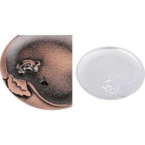 Circular Alloy Cow Design Pattern Coasters Tea Cup Accessories