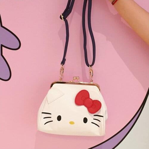 Cute and lovely hello Katie Melody Gui Dog Diagonal Small Bag Shoulder Bag Japanese and Korean Womens Hand Carrying Small Bag