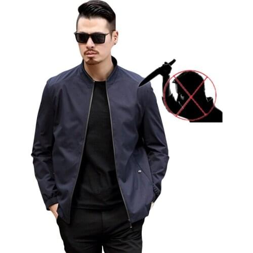 Men Safety Protection Cut-Proof Stab-Resistant Jacket Casual Fashion Soft Invisible Businessman Self-Defense Protective Clothing