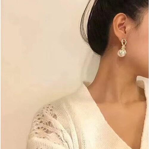 Autumn Winter Fashion Pearl Earrings Halloween Golden Women Fairy Simplicity 2022 New Trends Banquet Anti Allergy Ear Acupunctur