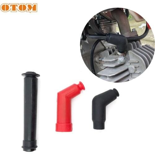 OTOM Motorcycle Spark Plug Cap Copper Rubber High-voltage Fire Hat Cover For 50cc 110cc 125cc 140cc 150cc 160cc Motocross Parts