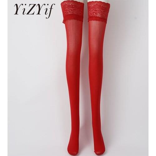 Girls Attractive Long Leg Women Black White Over The Knee Hot Sexy Stocking Flower Lace Top Thigh High Cosplay Accessories 2021