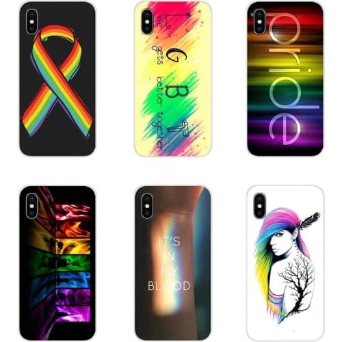 Gay Lesbian LGBT Rainbow Pride For Samsung A10 A30 A40 A50 A60 A70 Galaxy S2 Note 2 3 Grand Core Prime Transparent TPU Skin Case