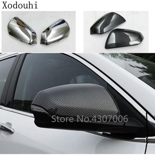 Car Back Rear View Rearview Side Door Mirror Cover Stick Trim Frame 2pcs For Chevrolet Equinox Third GE 2017 2018 2019 2020