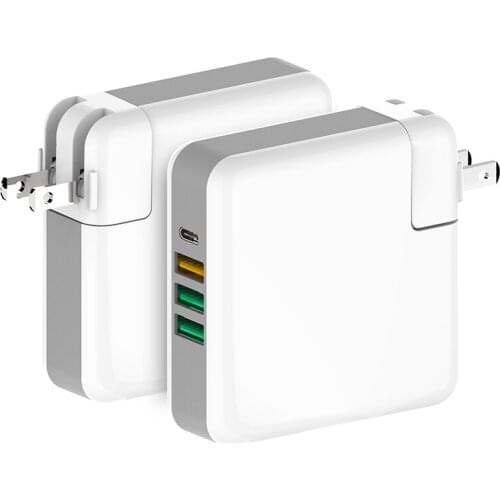 6 Ports 61W PD QC3.0 USB + Type C Fast Charger For MACBOOK PRO Macbook 12 13 inch Air xiaomi Notebook Computer Phone