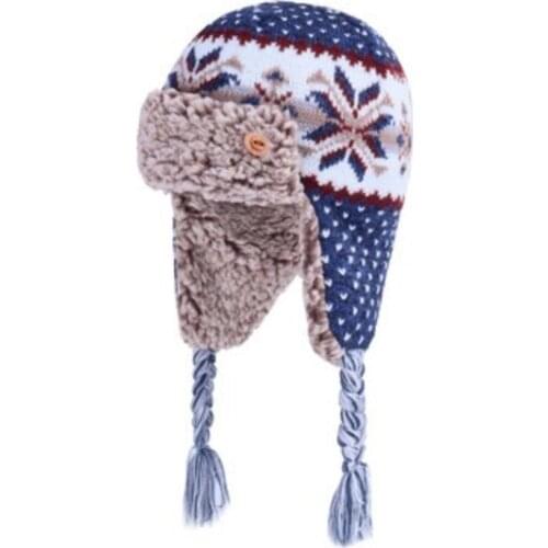 Lei Feng hat women winter warmth thick windproof earmuffs northeast flight Korean version plus velvet knitted wool hat women win