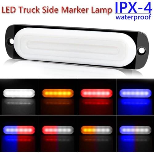LED Truck Side Marker Lamp Ultra Slim Strobe Warning Light Outdoor Anti-resistance Repairing Parts for Car Trailer Lorry
