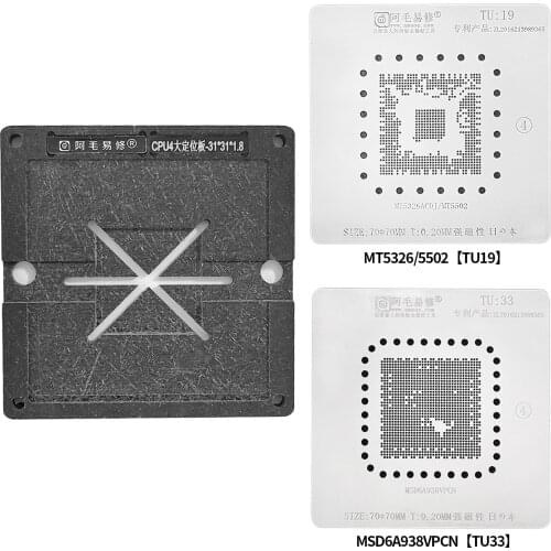 BGA Reballing Stencil Template For TV CPU MT5326 /5502 MSD6A938VPCN 37X37 38X38 0.8MM