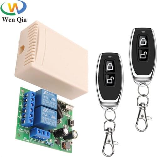 433MHz Universal Wireless Remote Control AC220V 2CH rf Relay Receiver and Transmitter For Universal Gate Control and Garage door