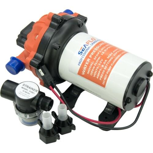 Self Priming Diaphragm Pump 12V 60 PSI 5.0 GPM Boat Marine RV Water Pump 18.9 LPM