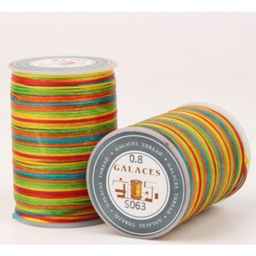 0.8mm Flat Waxed Thread Wax Cotton Cord Leather Craft String Strap For DIY Jewelry Making Bracelet Necklace Rope Sewing Supplies