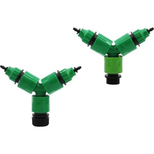 1 Set Irrigation 3-Way Hose Splitter Y Type Quick Connector Agriculture tools Greenhouse Drip Irrigation Adapter