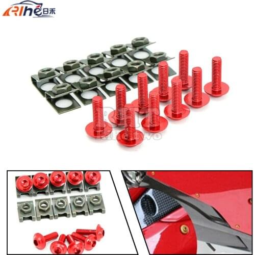 10 pieces 6mm motorcycle fairing body screws for honda cb 400 crf 230 hornet 600 Kawasaki Suzuki 08 07 06 05 04