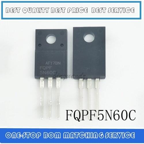 10PCS FQPF5N60C TO-220F 5N60C 5N60 N-Channel MOSFET