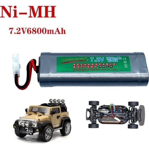 100% flat car spare battery 6800mah 7.2 V NIMH RC airborne RC helicopter boat toy battery with Tamil connector