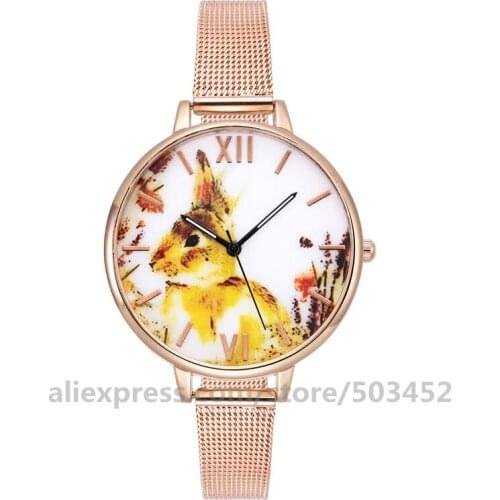 100pcs/lot No Logo Watches Thin Strap Steel Round Watches Wholesale Price Fashion Flower Watches For Women