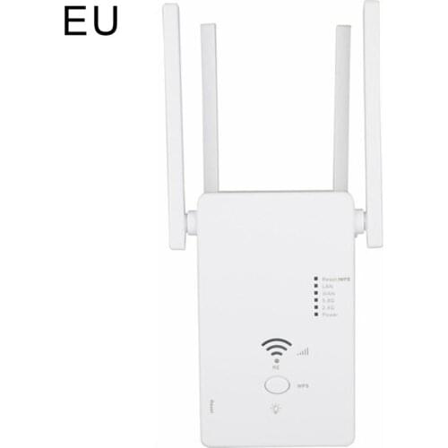 1200Mbps AC1200 WIFI Repeater 2.4G 5G Router Wireless Long Range Extender Signal Booster Amplifier Access Point For Home