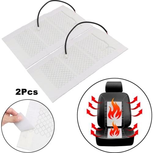 2Pcs 12V Winter Warmer Auto Seat Heating Pedal Car Heated Seat Covers Pad Car Styling Safe Heater Mat Carbon Fiber Universal