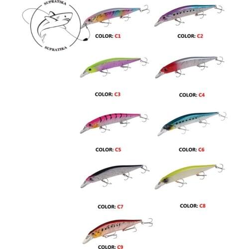 3D Eye 9Pcs Bionic Bait 13.5cm/17.5g Ring beads Anti-corrosion With Treble Hook Artificial Lifelike Rock Crank Plastic Hard Bait