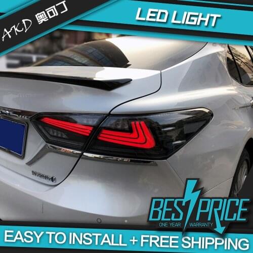 4pcs AKD Car Styling for 2018 Camry Taillights Camry LED Tail Lamp Rear Lamp DRL+Dynamic Turn Signal+Brake+Reverse taillight
