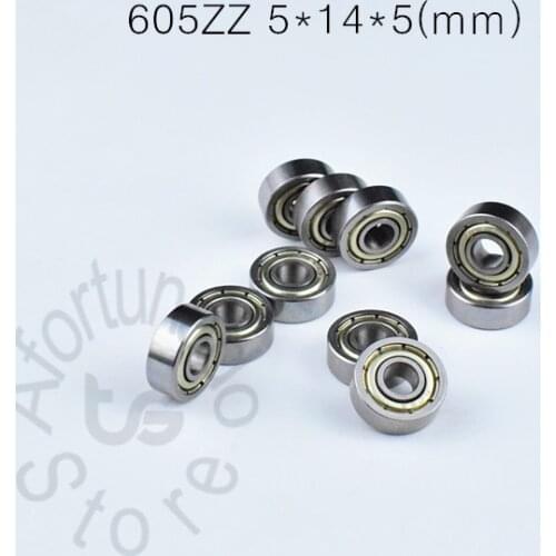 605 605ZZ 5*14*5(mm) 10pieces bearing free shipping ABEC-5 bearings metal Sealed Bearing chrome steel bearing 605 605Z 605ZZ